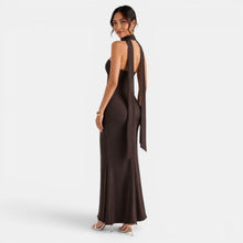 Women's Lace Satin Long Dress