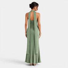 Women's Lace Satin Long Dress