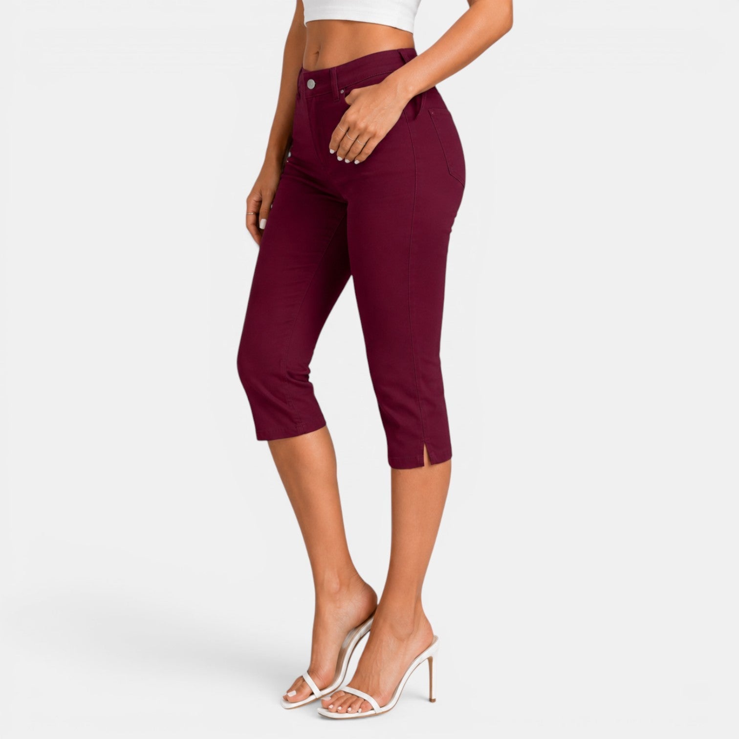 Women's Elastic Capri Pants