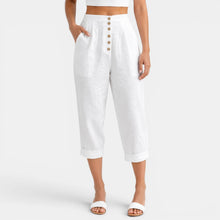 Women's Linen Capri Pants