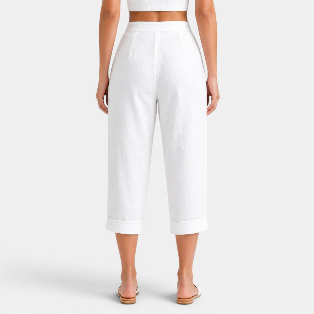 Women's Linen Capri Pants