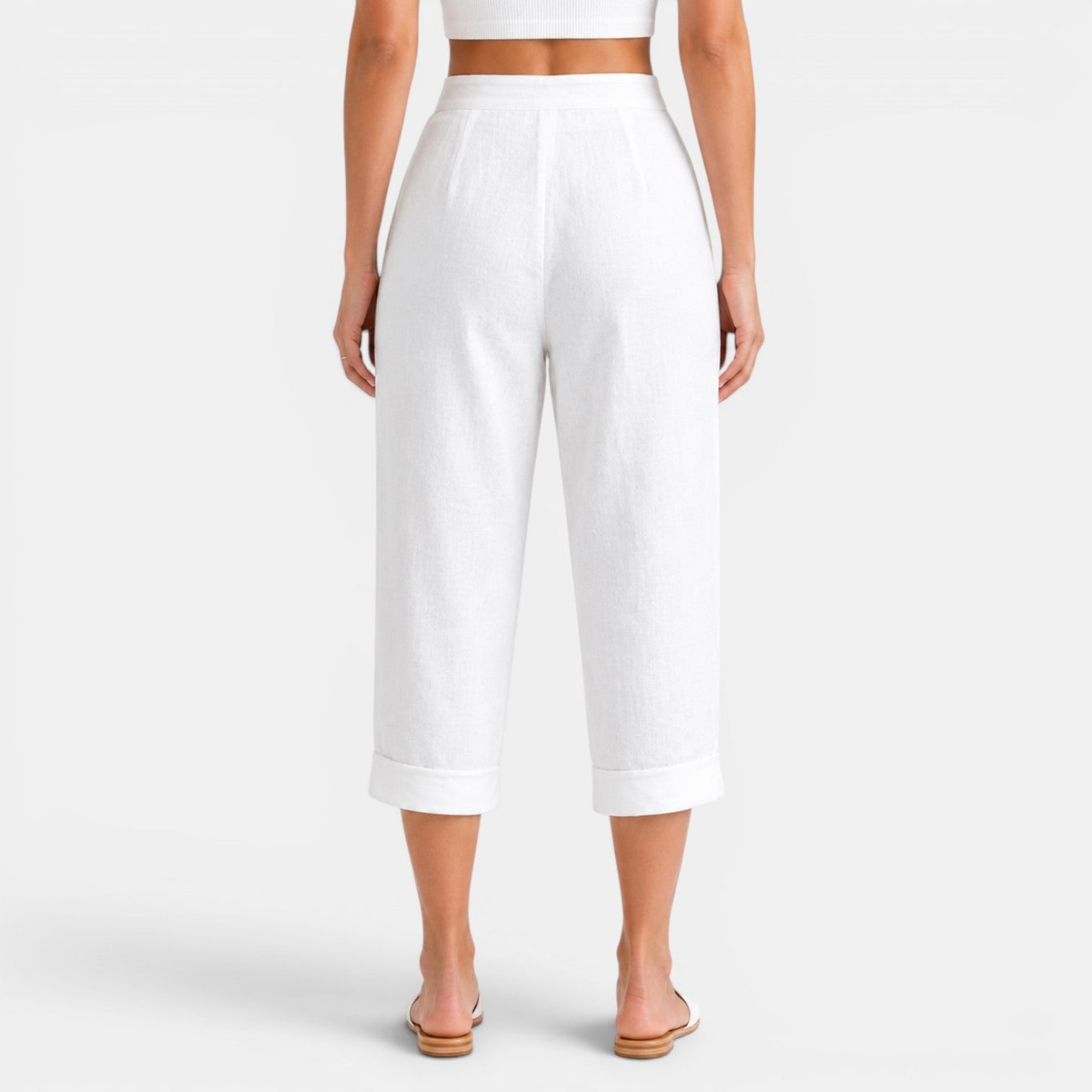 Women's Linen Capri Pants