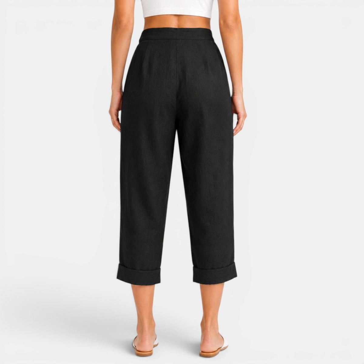 Women's Linen Capri Pants