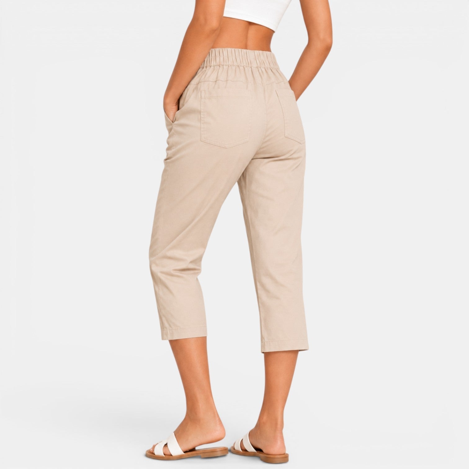 Women's High-Waisted Capri Pants