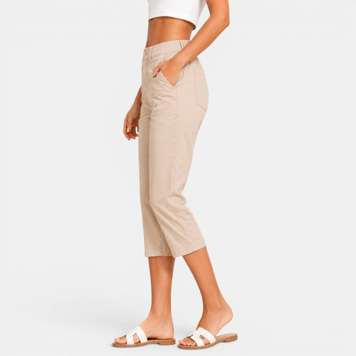 Women's High-Waisted Capri Pants