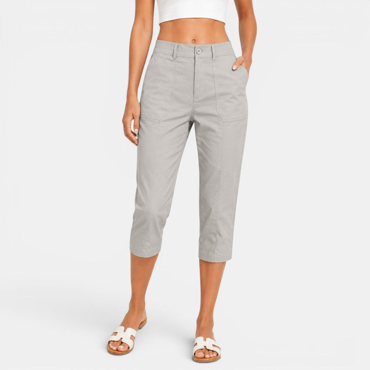 Women's High-Waisted Capri Pants