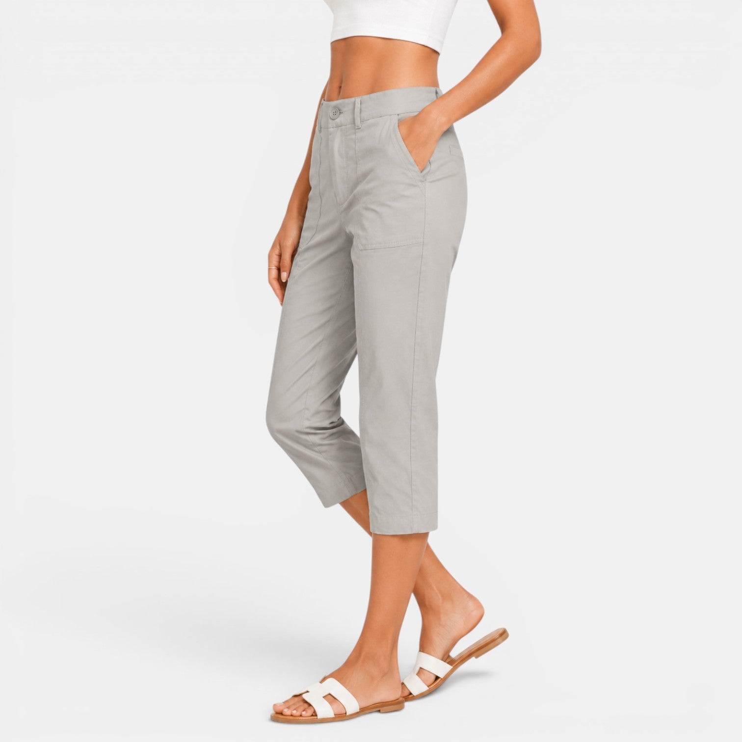 Women's High-Waisted Capri Pants