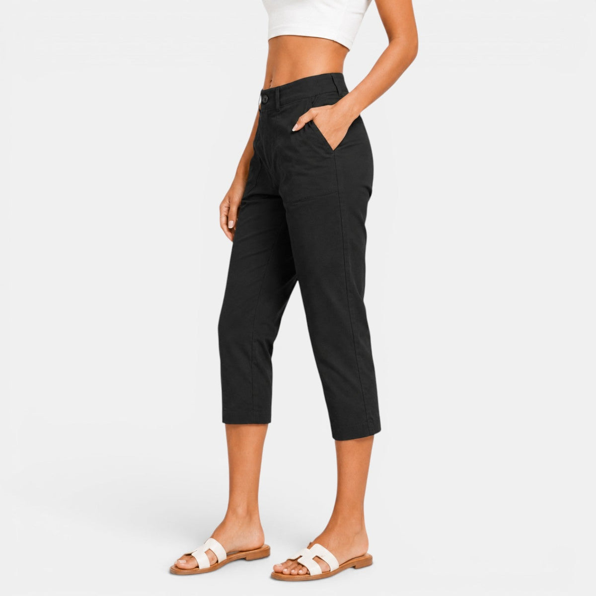 Women's High-Waisted Capri Pants