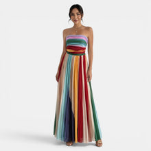 Women's Multicolour Bandeau Maxi Dress