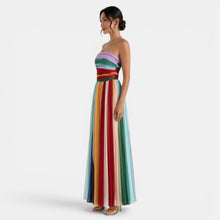 Women's Multicolour Bandeau Maxi Dress