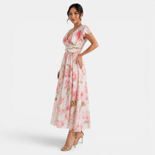 Women's Pink Floral Long Dress