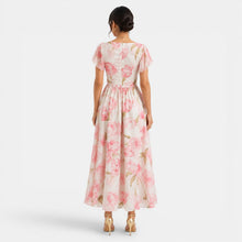 Women's Pink Floral Long Dress