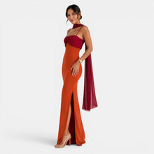 Women's Two-Tone Long Party Dress