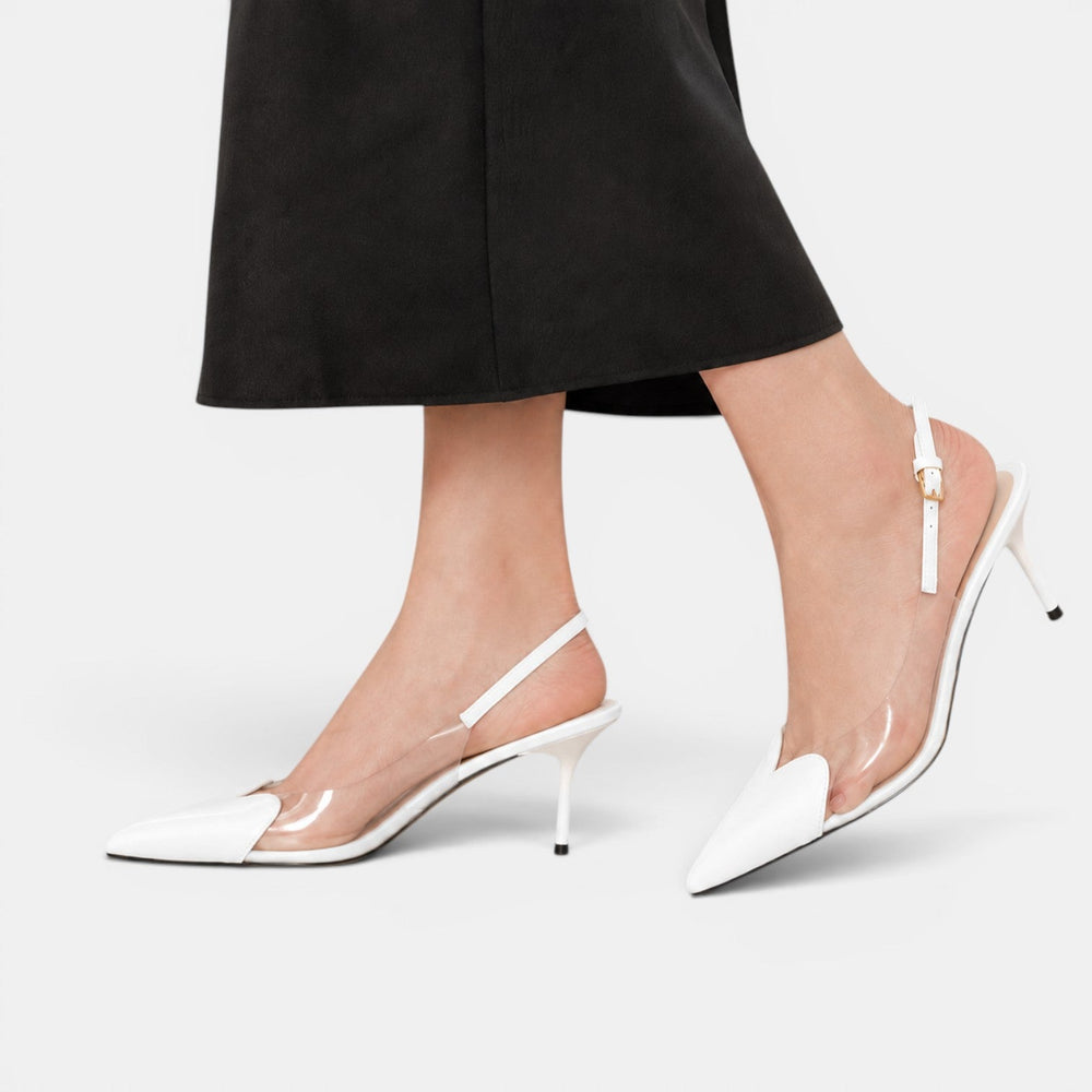 Women's Clear Heart-Detail Heels