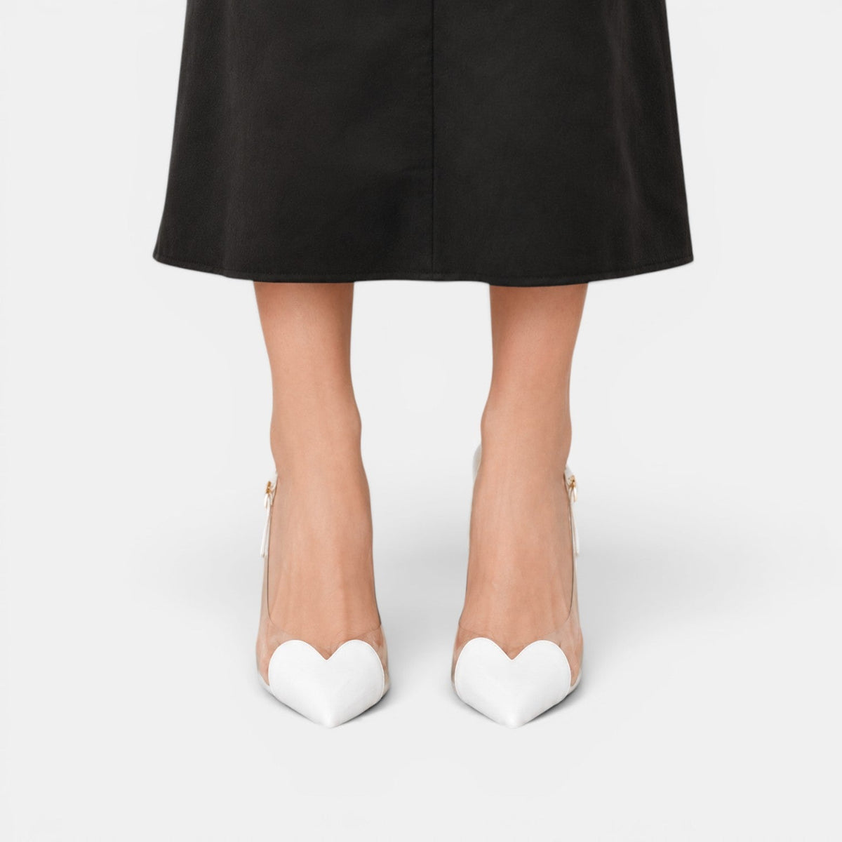 Women's Clear Heart-Detail Heels