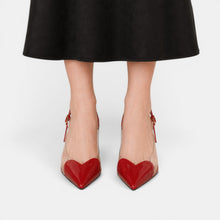 Women's Clear Heart-Detail Heels