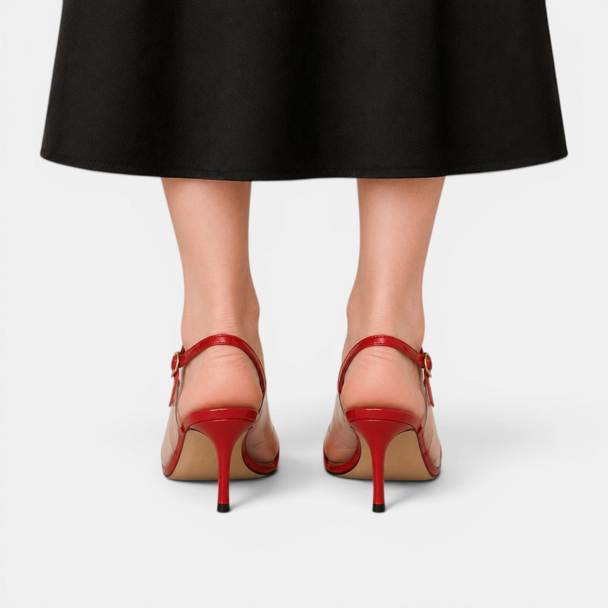 Women's Clear Heart-Detail Heels
