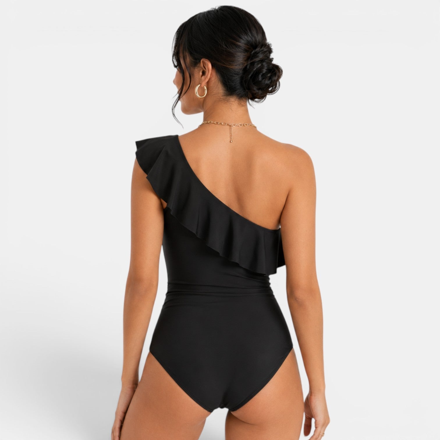 Women's One-Shoulder Ruffle Swimsuit