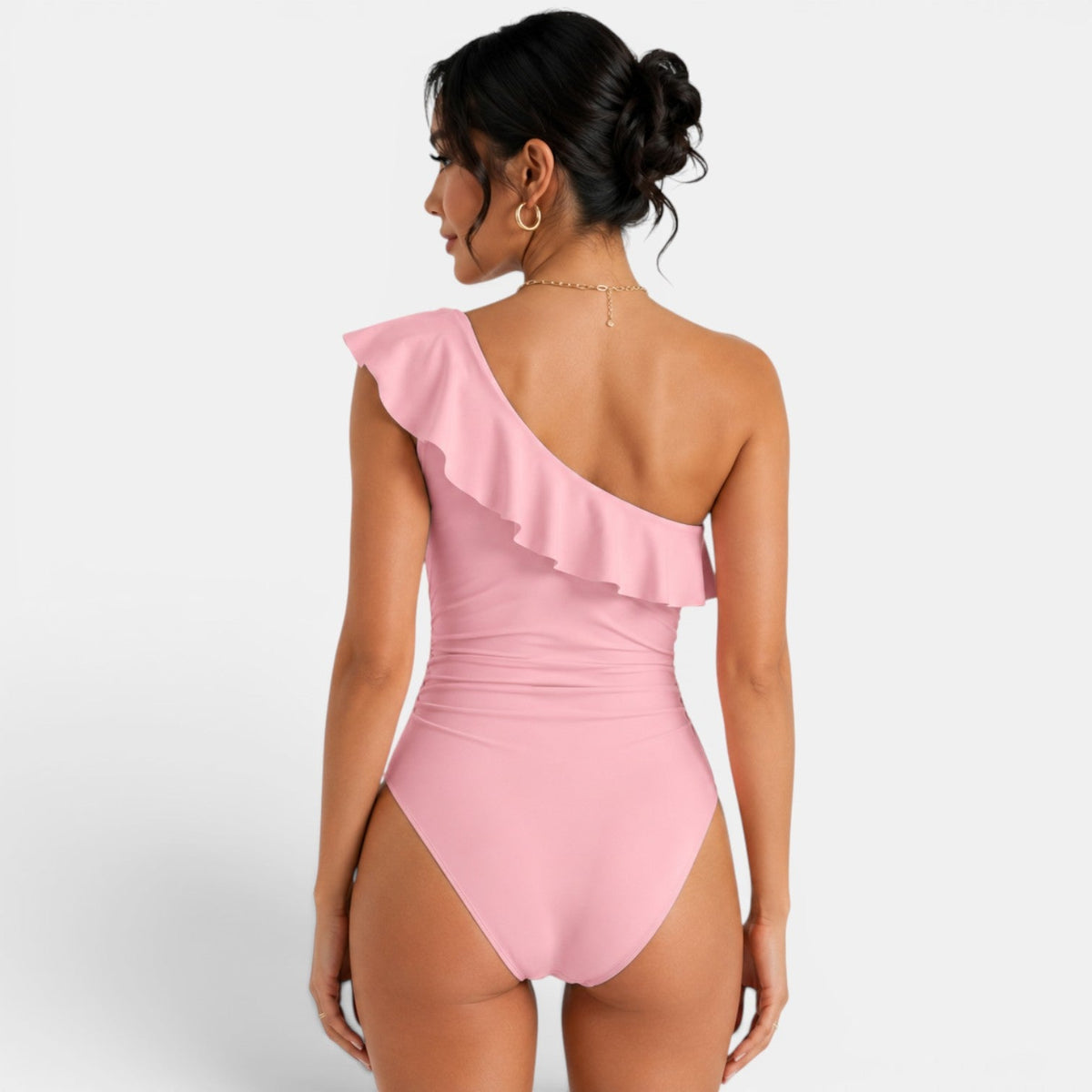 Women's One-Shoulder Ruffle Swimsuit