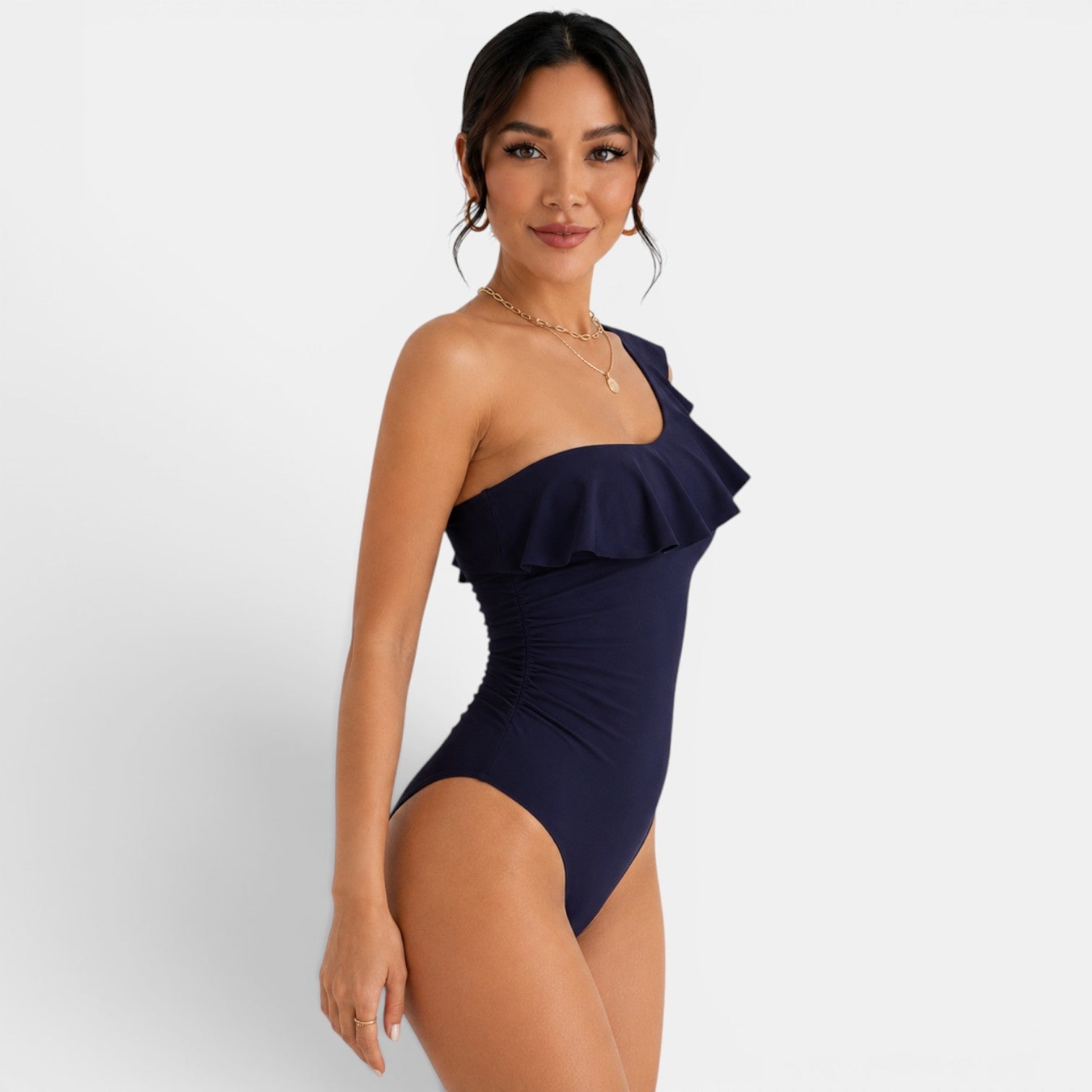 Women's One-Shoulder Ruffle Swimsuit