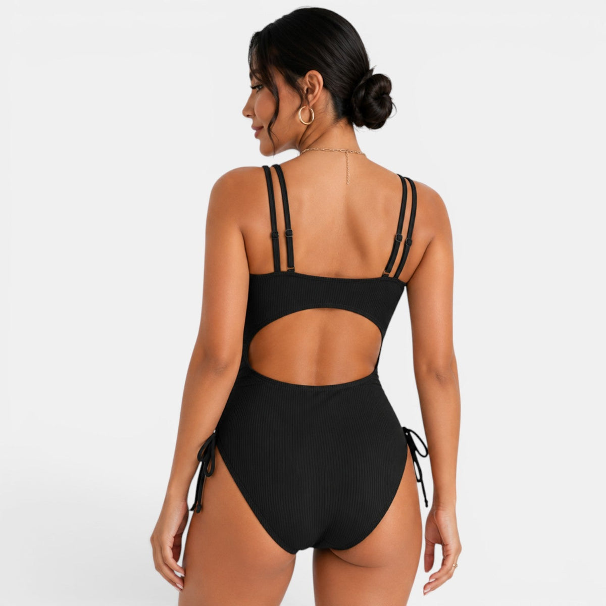 Women's V-Neck Strappy Swimsuit