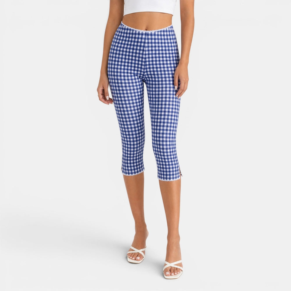 Women's Plaid Capri Pants