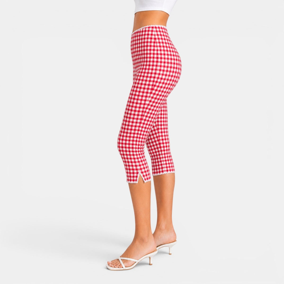 Women's Plaid Capri Pants