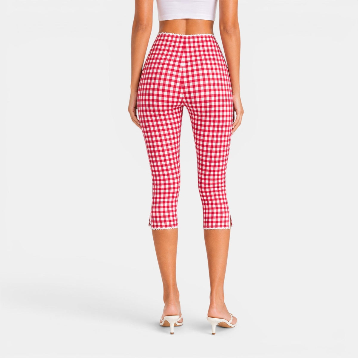 Women's Plaid Capri Pants
