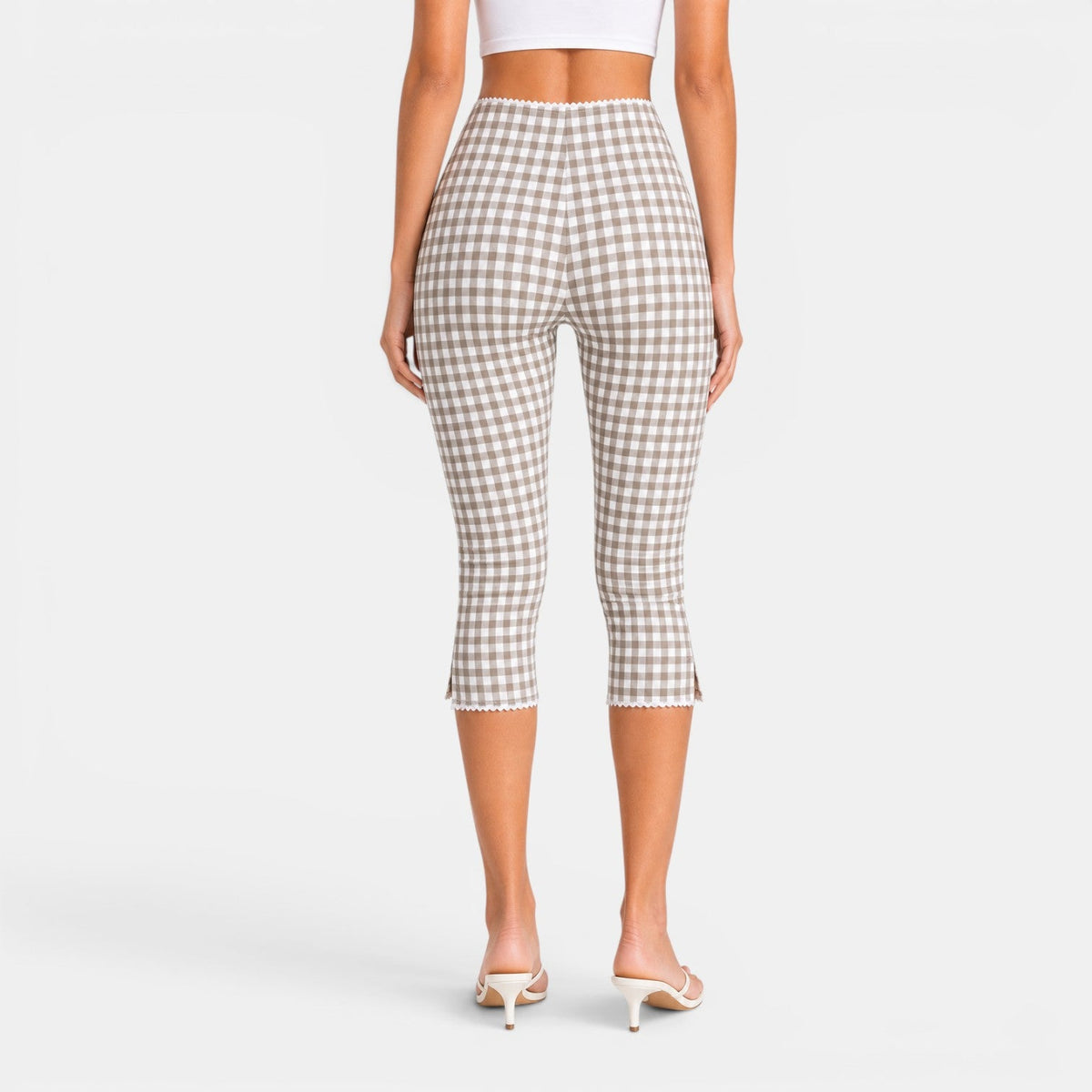 Women's Plaid Capri Pants