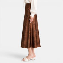 Women's Satin Rose Maxi Skirt