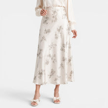 Women's Satin Rose Maxi Skirt