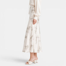Women's Satin Rose Maxi Skirt