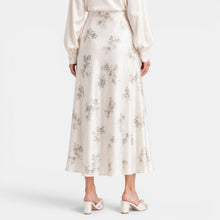 Women's Satin Rose Maxi Skirt