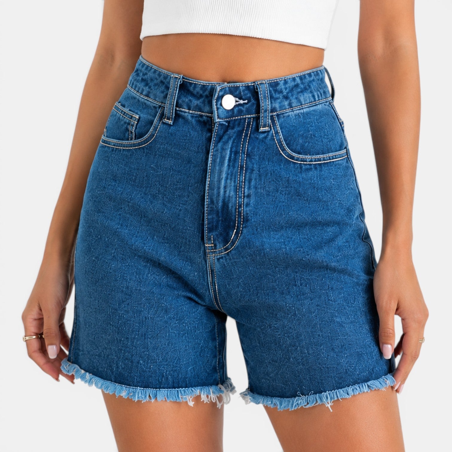 Women's High-Waisted Denim Shorts