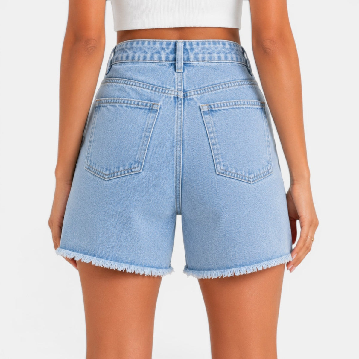 Women's High-Waisted Denim Shorts