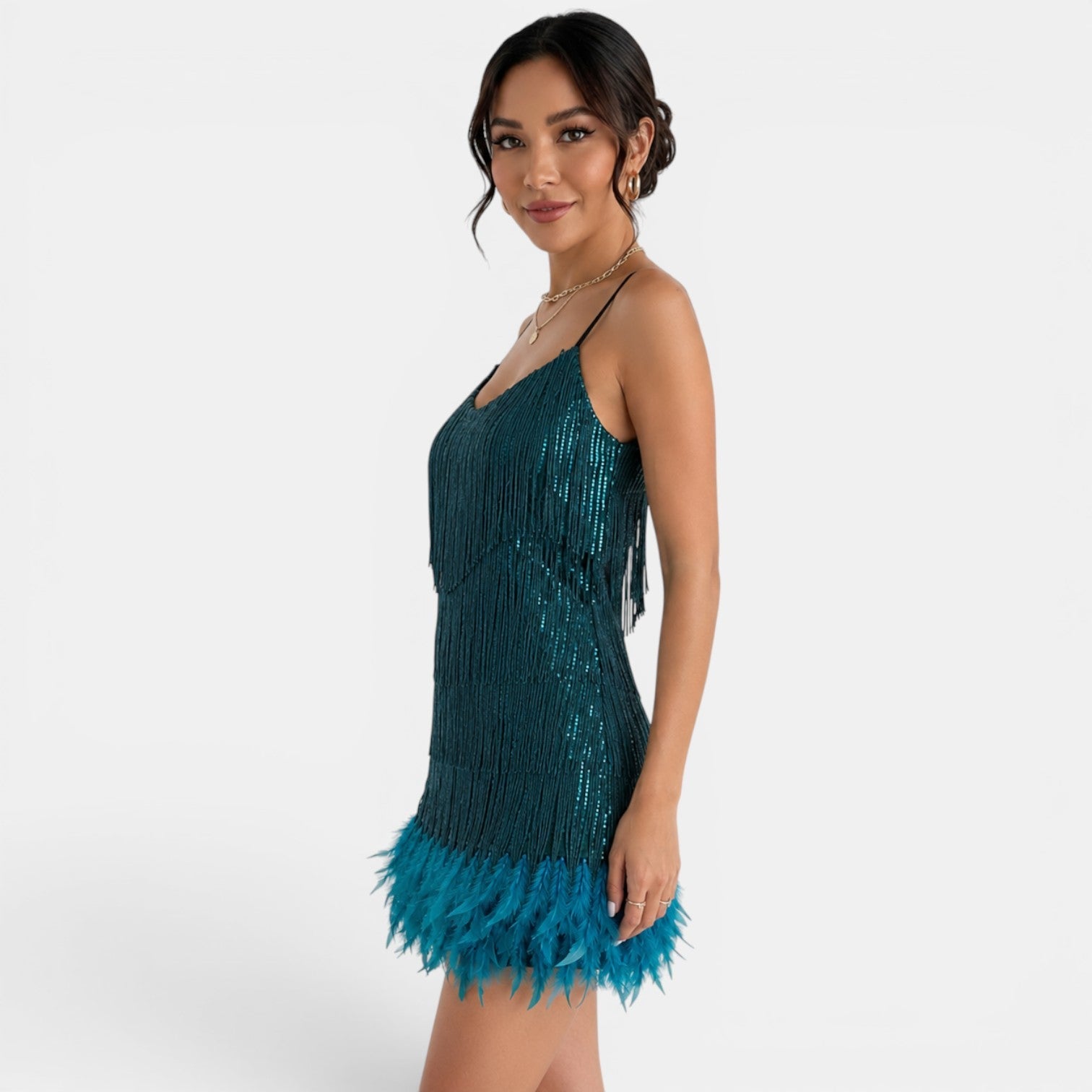 Sequined Mini Party Dress