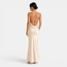 Open-Back Satin Dress