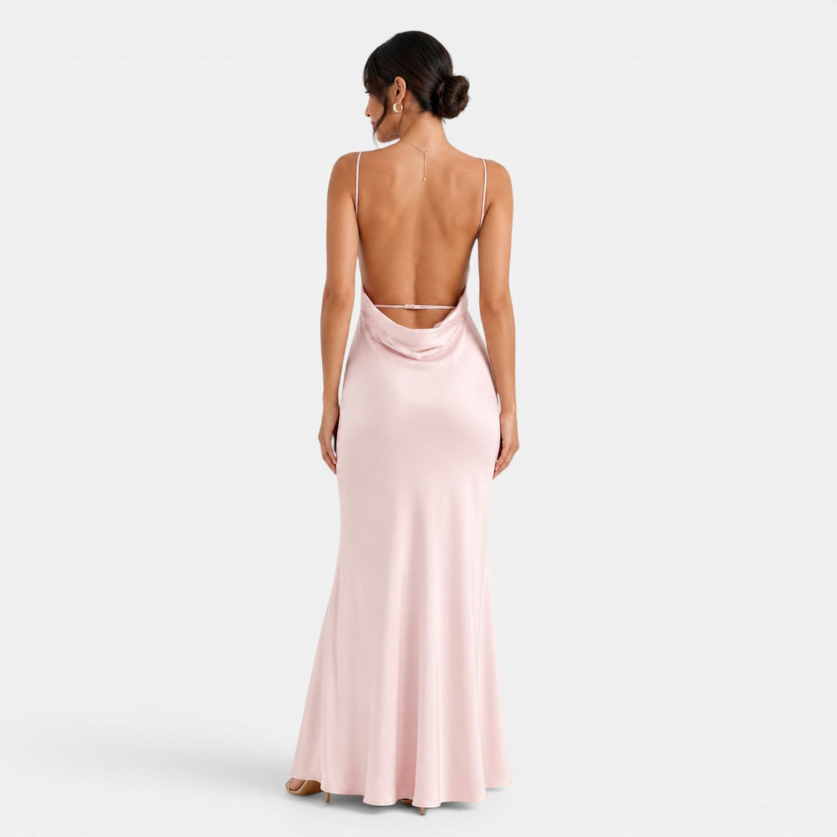 Open-Back Satin Dress