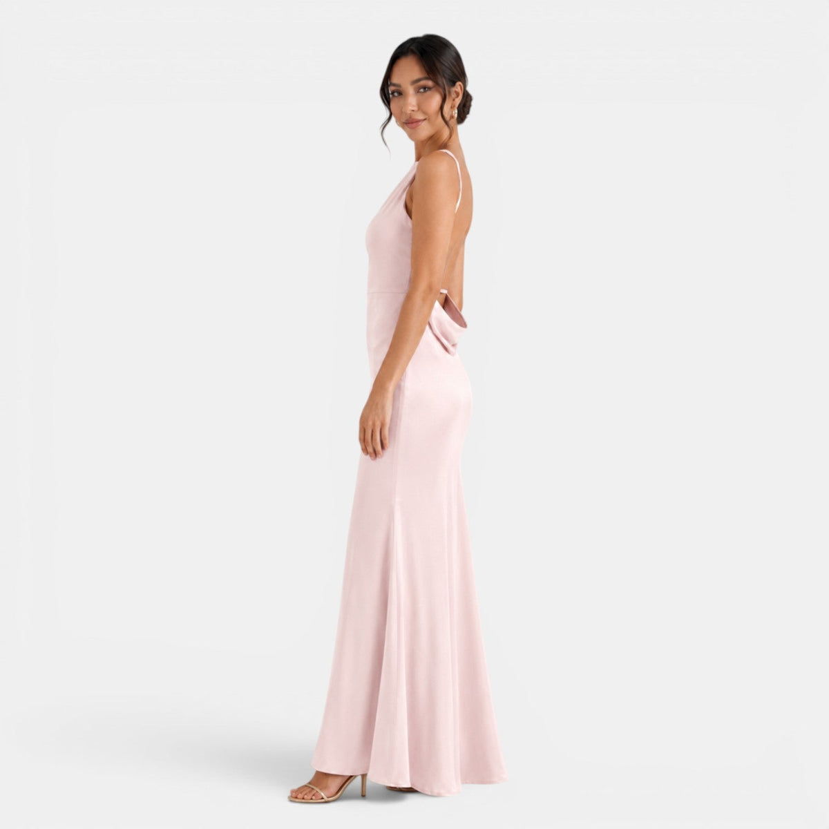 Open-Back Satin Dress