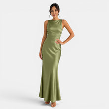 Open-Back Satin Dress