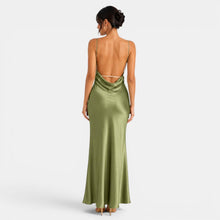 Open-Back Satin Dress