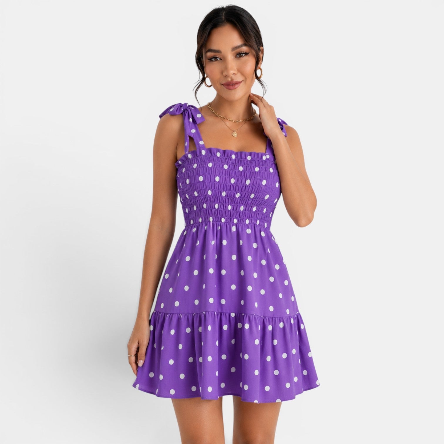 Women's Polka Dot Short Dress
