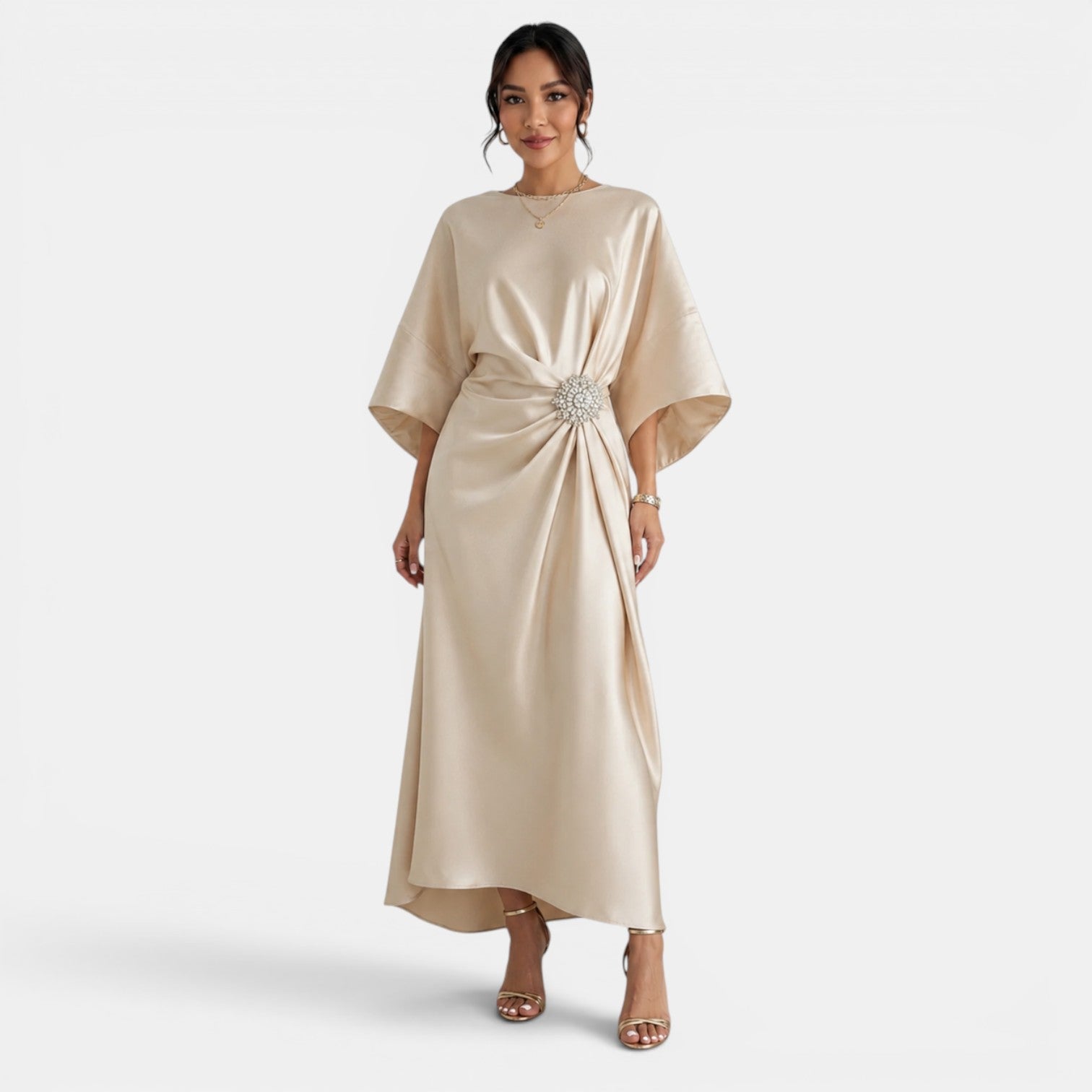 Women's Elegant Long Satin Dress