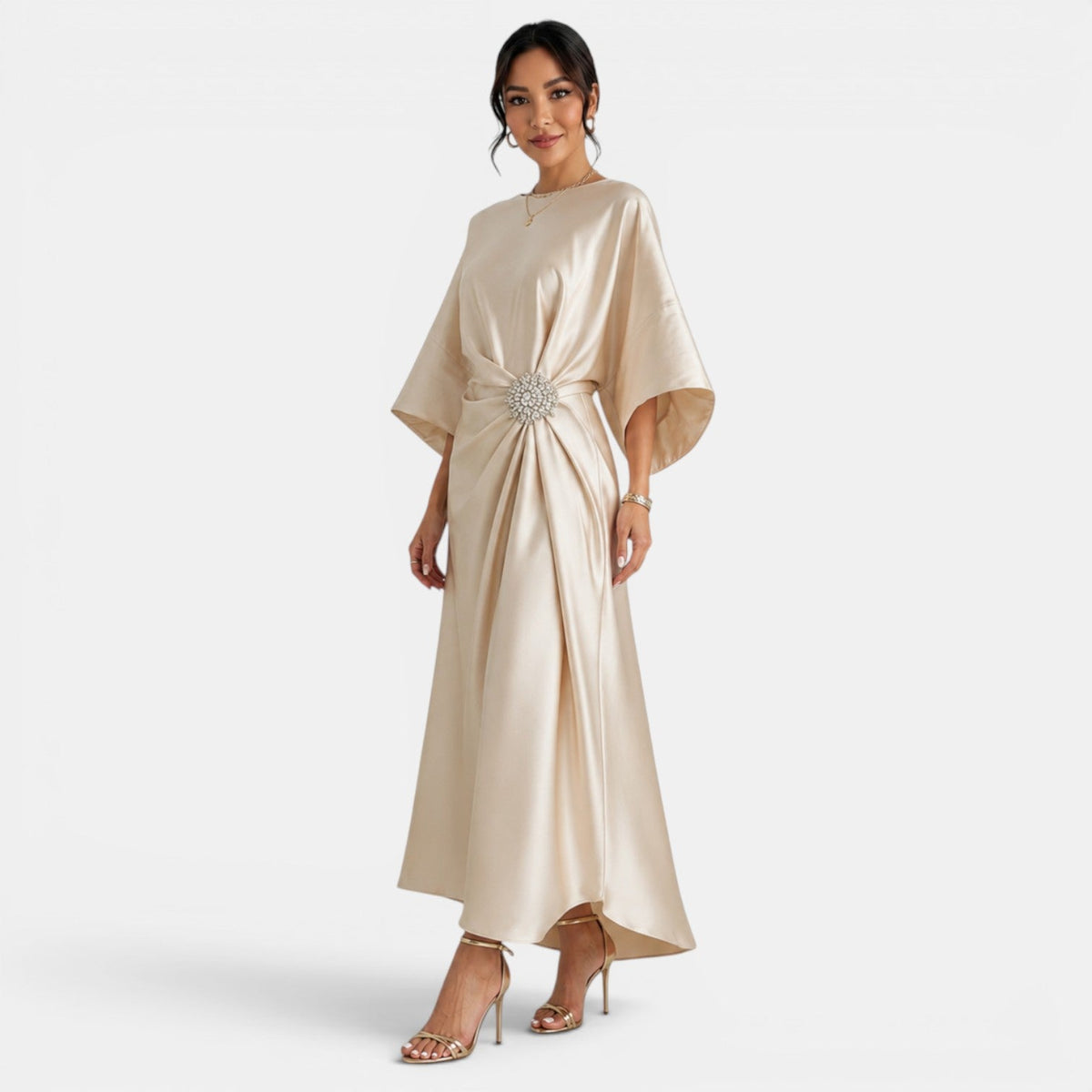 Women's Elegant Long Satin Dress