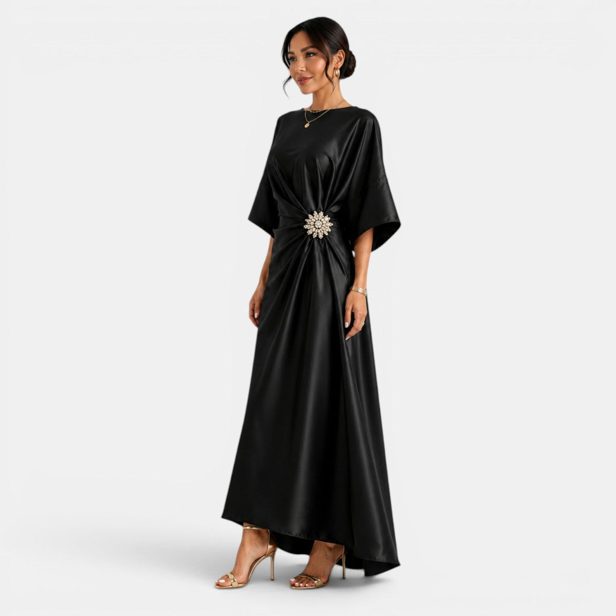 Women's Elegant Long Satin Dress