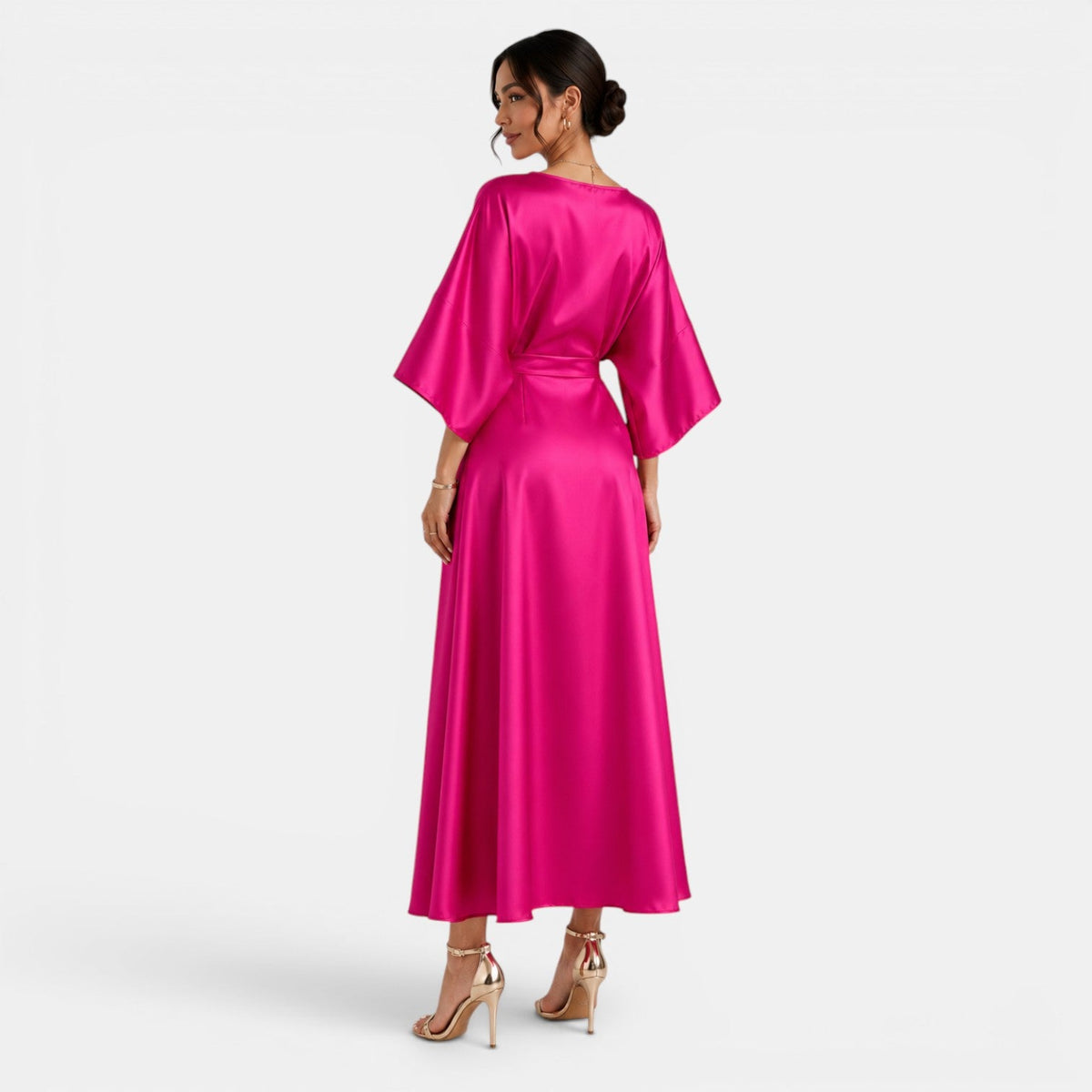 Women's Elegant Long Satin Dress