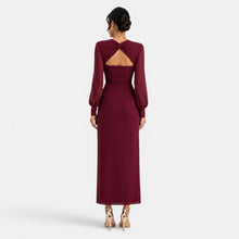 Red Long Sleeve Maxi Dress