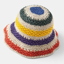 Women's Colourful Striped Straw Hat