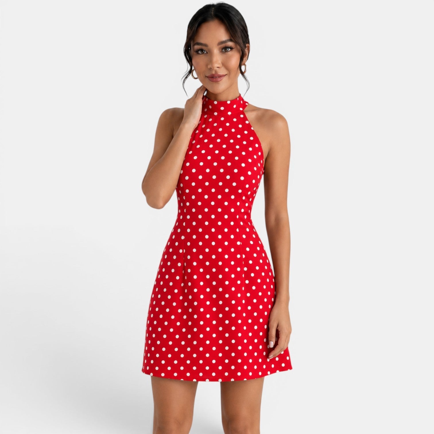 Women's Polka Dot Short Dress