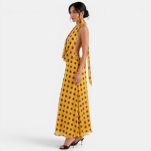 Long Yellow Polka Dot Dress